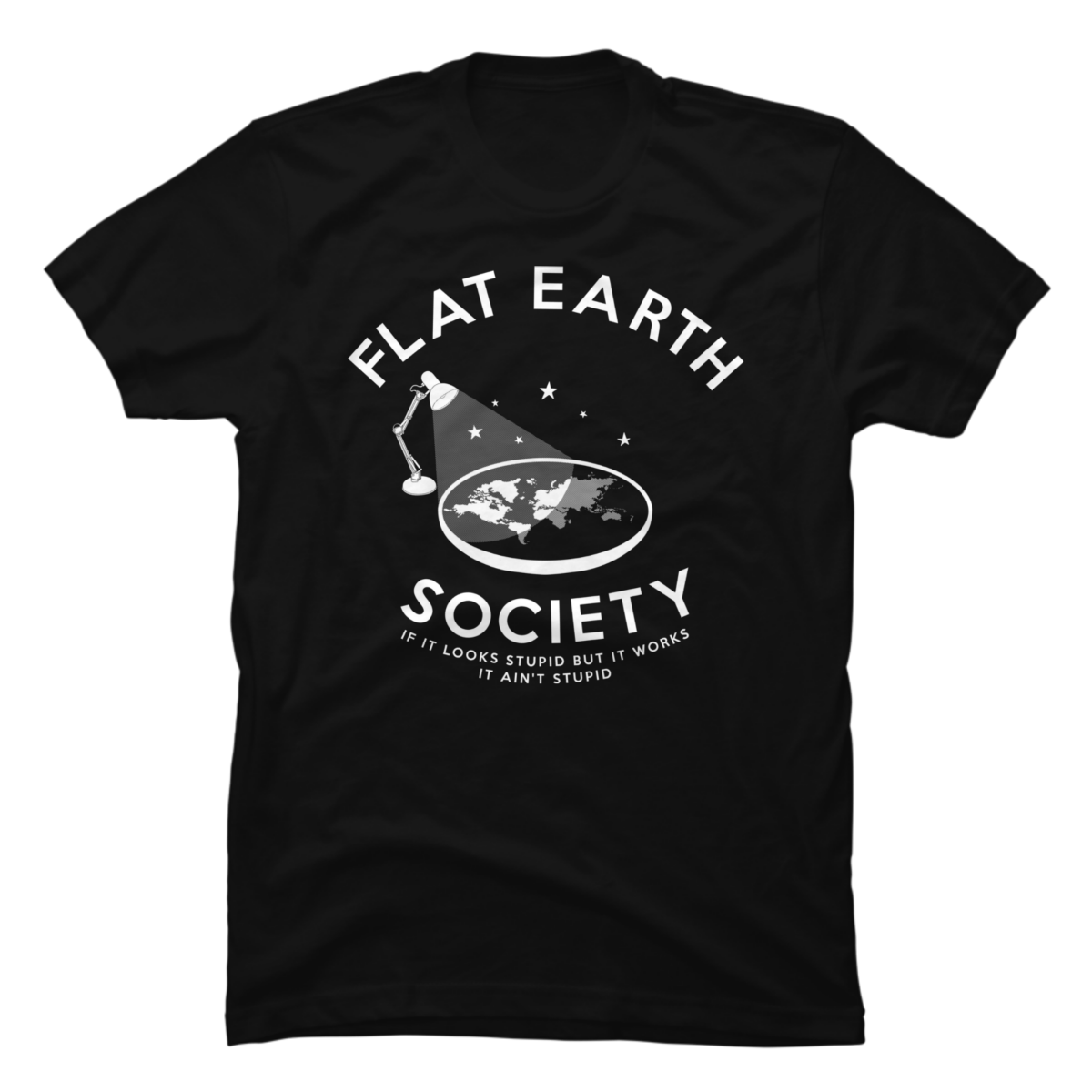 flat earth society shirt